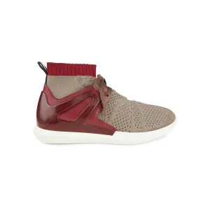 NEW Bally Avallo Men's Snuff Leather & Fabric Sneakers US 8.5 MSRP $550