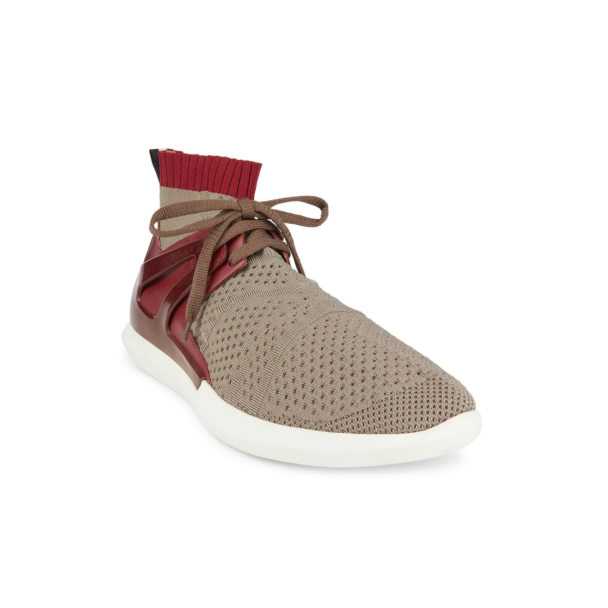 NEW Bally Avallo Men's Snuff Leather & Fabric Sneakers US 8.5 MSRP $550