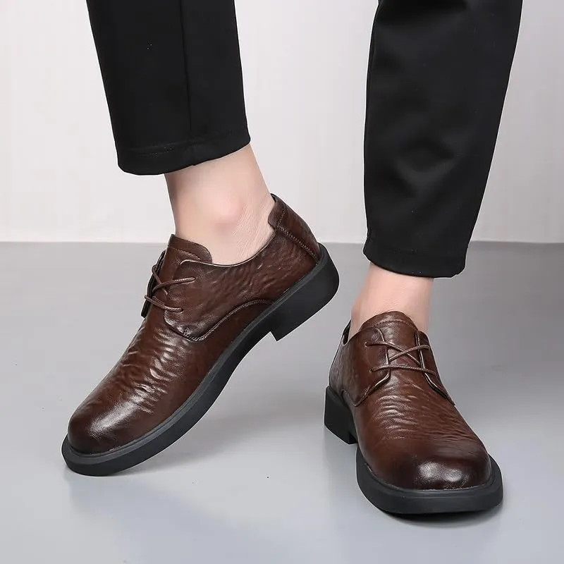 New Oxford Shoes for Men Patent Leather Prom Wedding Shoes Round Toe Dress Shoes Classic Derbies Business Formal Work Shoes
