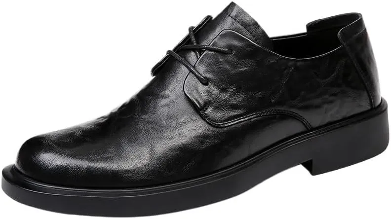 New Oxford Shoes for Men Patent Leather Prom Wedding Shoes Round Toe Dress Shoes Classic Derbies Business Formal Work Shoes