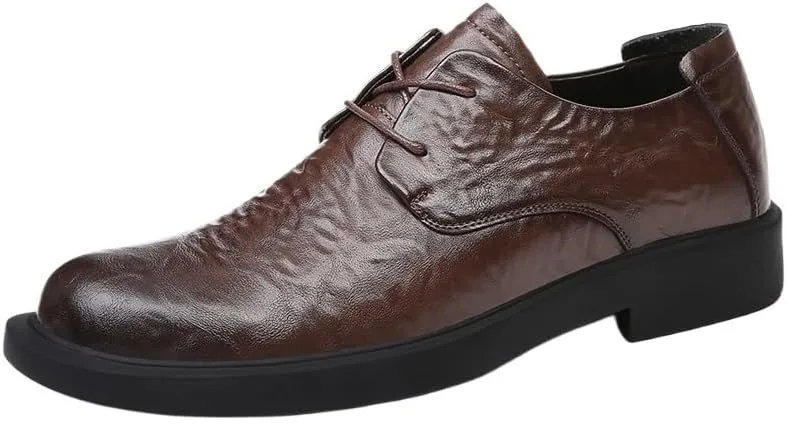 New Oxford Shoes for Men Patent Leather Prom Wedding Shoes Round Toe Dress Shoes Classic Derbies Business Formal Work Shoes