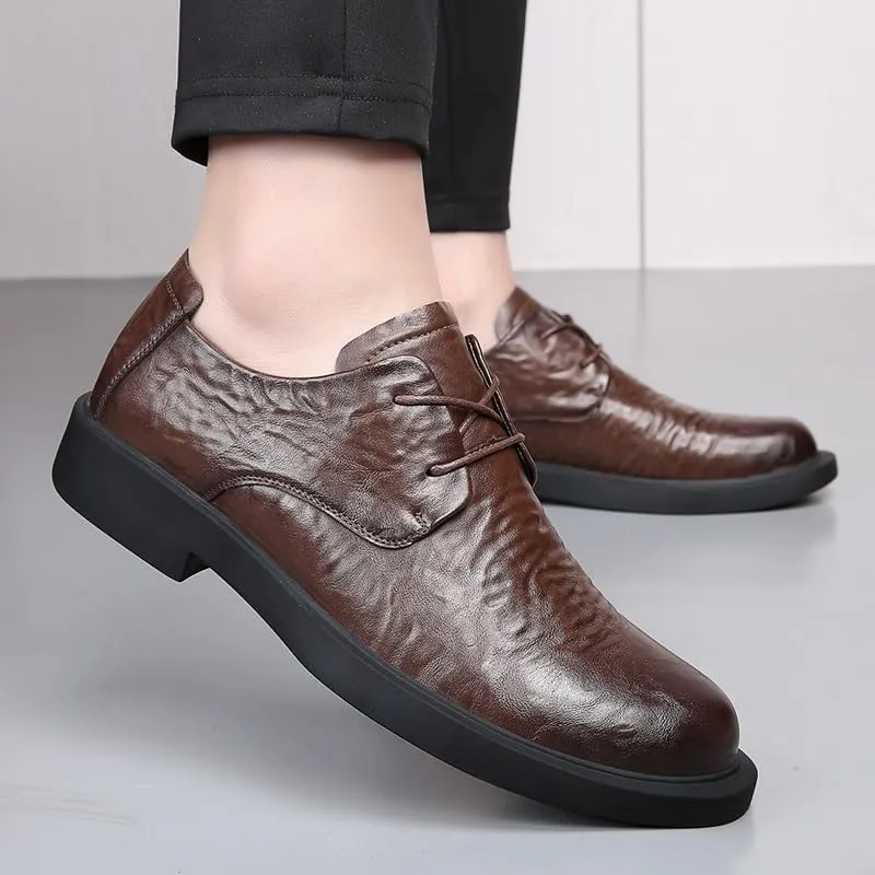 New Oxford Shoes for Men Patent Leather Prom Wedding Shoes Round Toe Dress Shoes Classic Derbies Business Formal Work Shoes