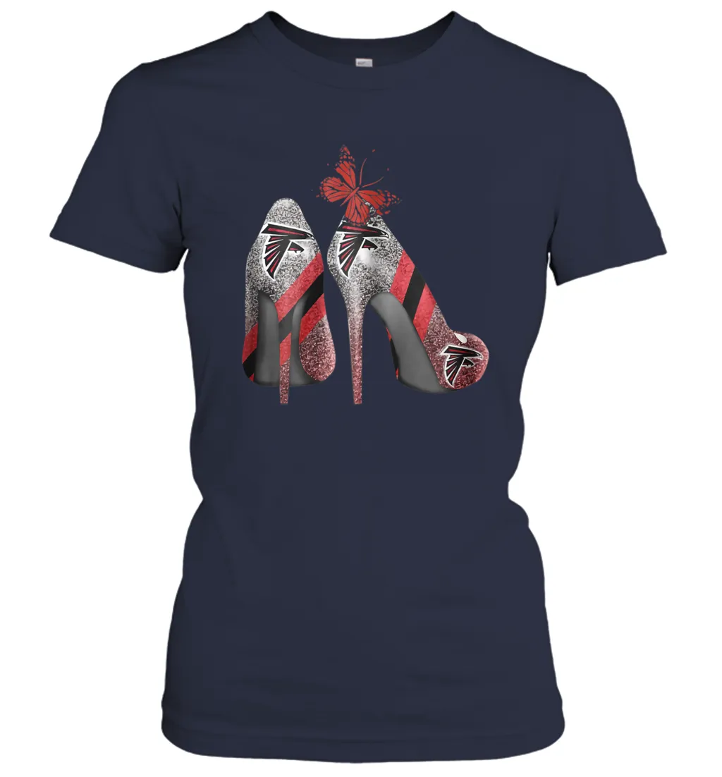 NFL Atlanta Falcons Rhinestone High Heels Women's T-Shirt