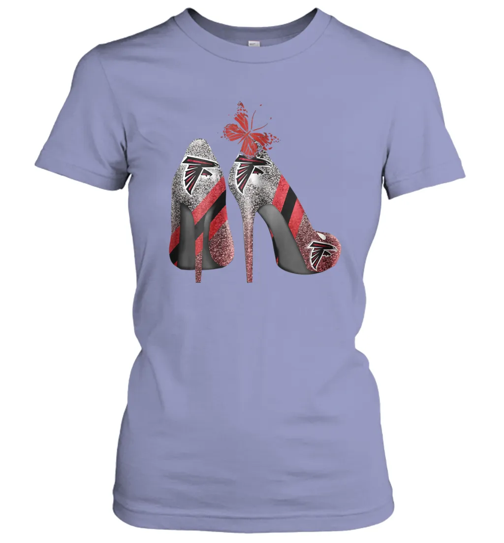 NFL Atlanta Falcons Rhinestone High Heels Women's T-Shirt