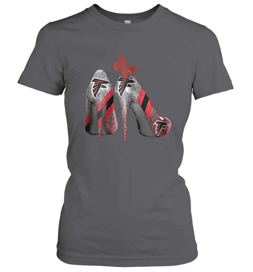 NFL Atlanta Falcons Rhinestone High Heels Women's T-Shirt