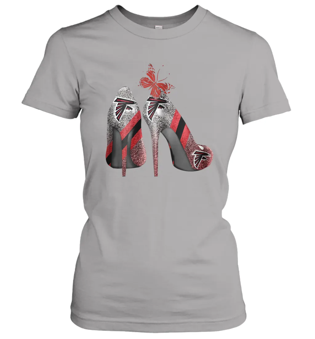 NFL Atlanta Falcons Rhinestone High Heels Women's T-Shirt