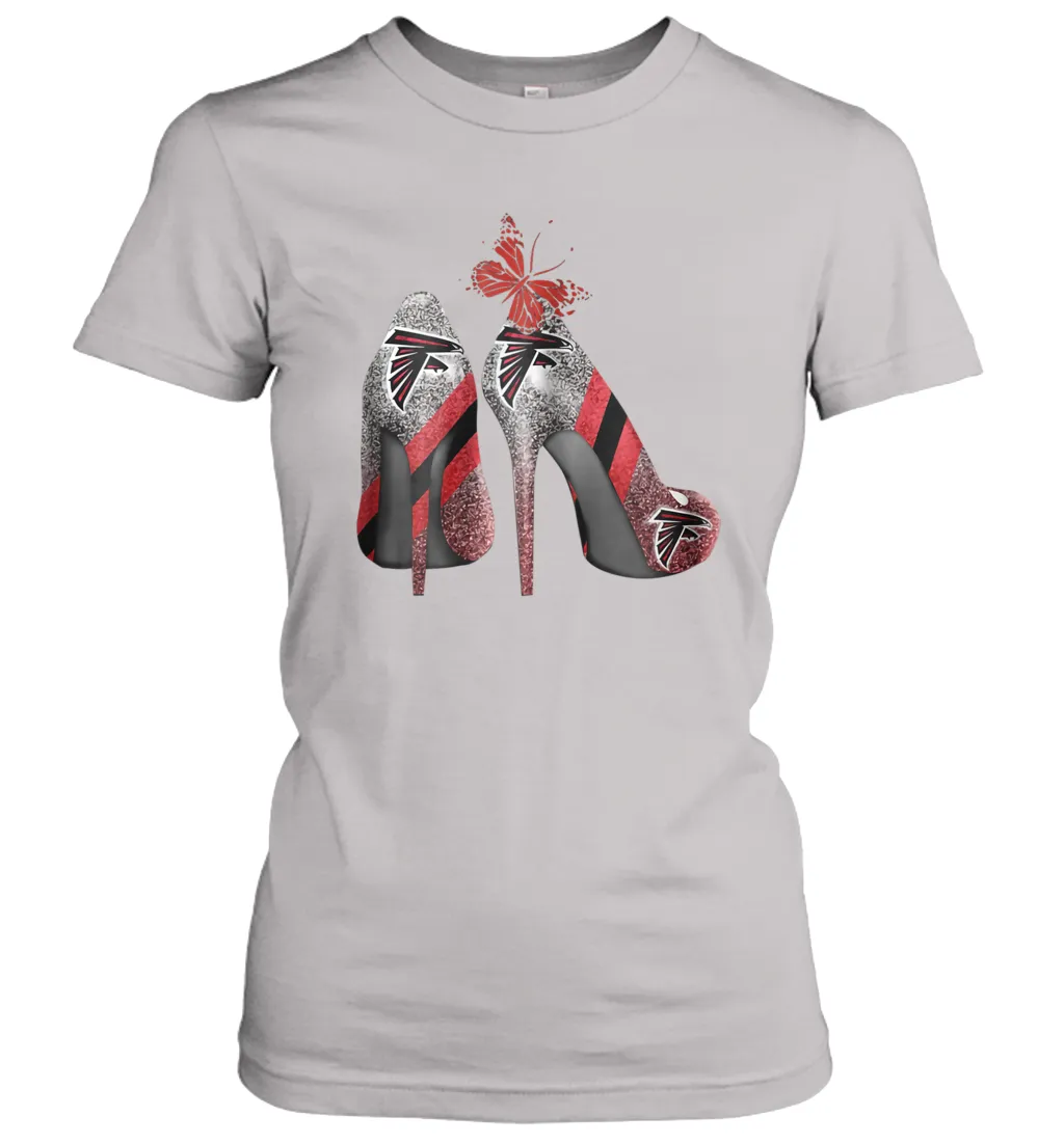 NFL Atlanta Falcons Rhinestone High Heels Women's T-Shirt