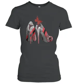 NFL Atlanta Falcons Rhinestone High Heels Women's T-Shirt