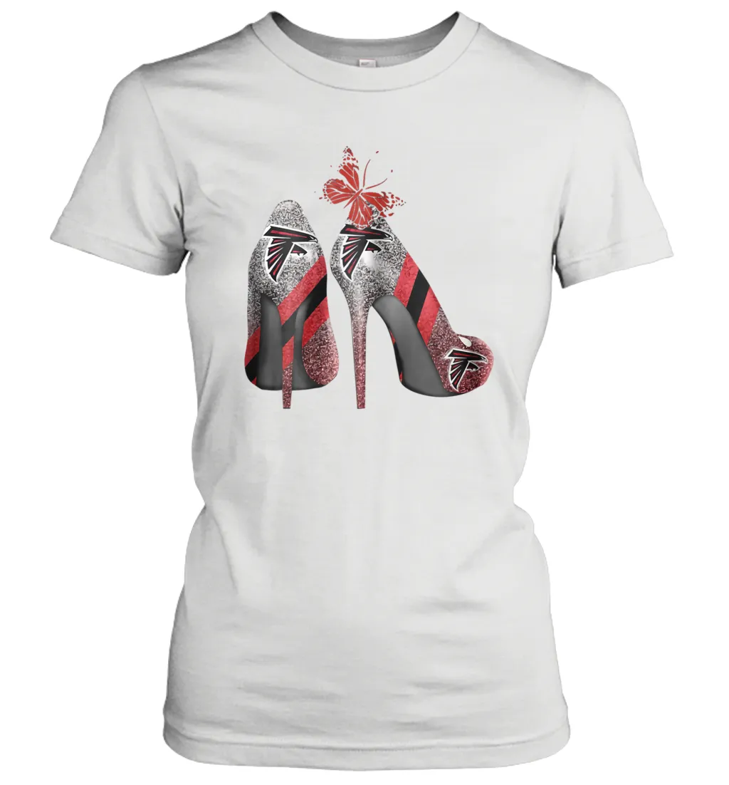 NFL Atlanta Falcons Rhinestone High Heels Women's T-Shirt