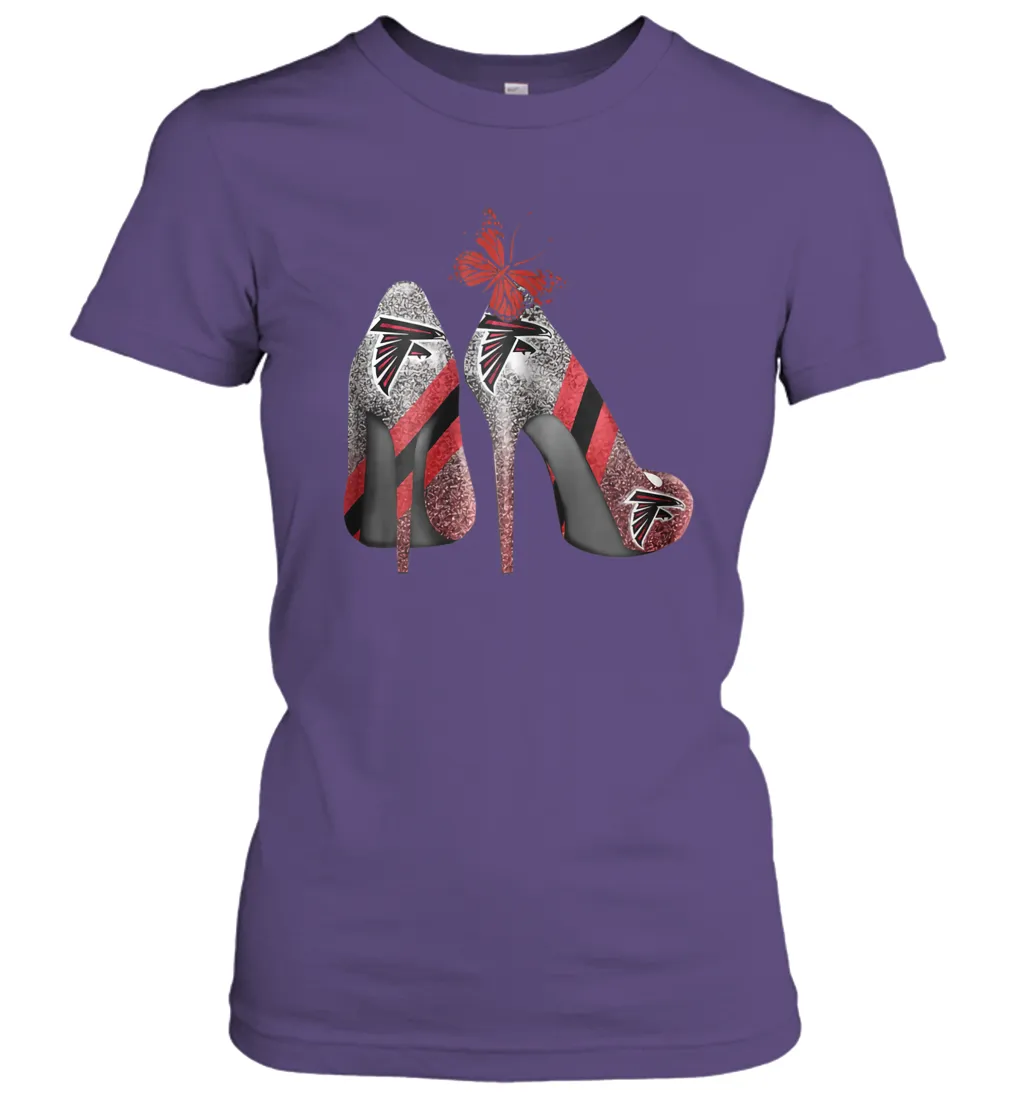 NFL Atlanta Falcons Rhinestone High Heels Women's T-Shirt