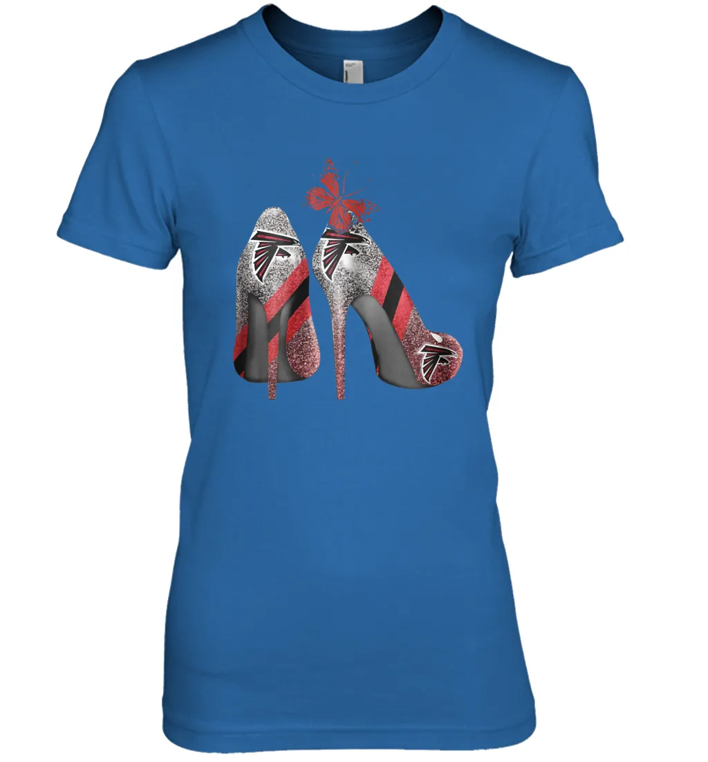 NFL Atlanta Falcons Rhinestone High Heels Women's The Boyfriend Tee