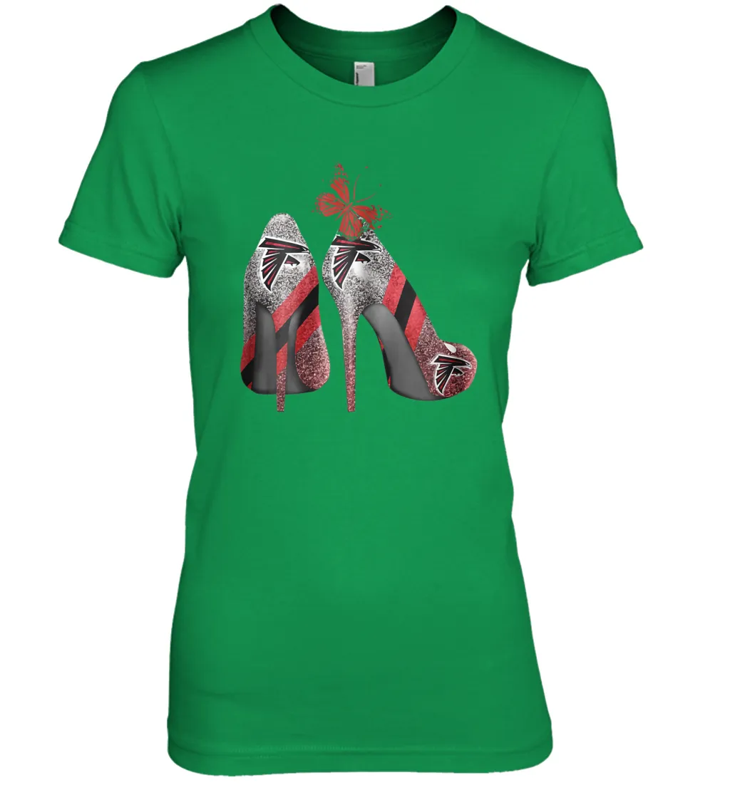 NFL Atlanta Falcons Rhinestone High Heels Women's The Boyfriend Tee