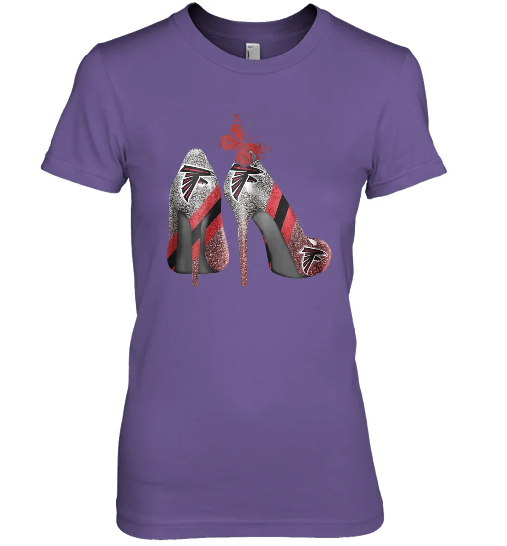 NFL Atlanta Falcons Rhinestone High Heels Women's The Boyfriend Tee