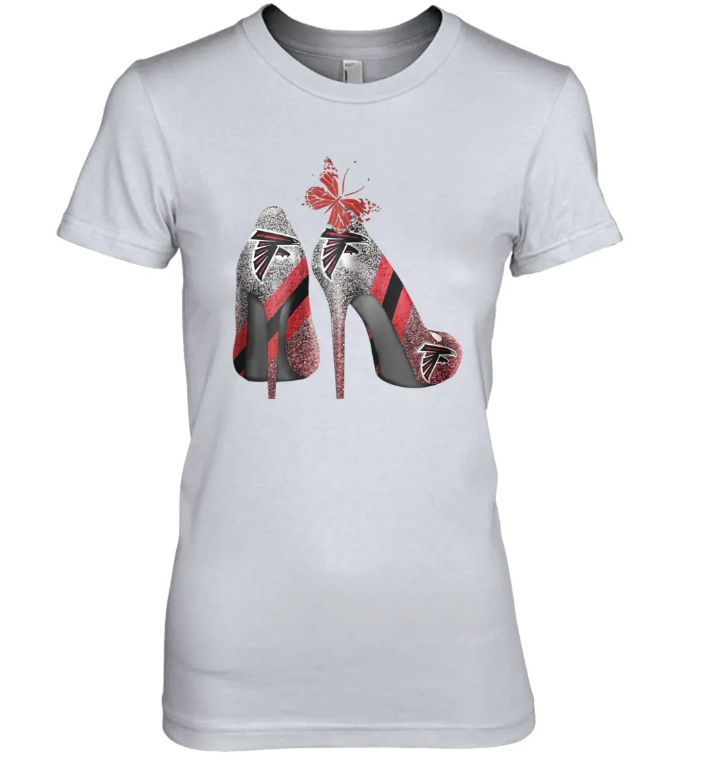 NFL Atlanta Falcons Rhinestone High Heels Women's The Boyfriend Tee