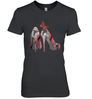 NFL Atlanta Falcons Rhinestone High Heels Women's The Boyfriend Tee