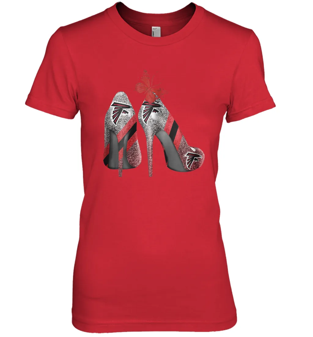 NFL Atlanta Falcons Rhinestone High Heels Women's The Boyfriend Tee
