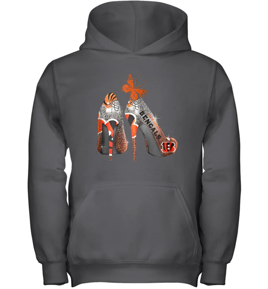 NFL Cincinnati Bengals Rhinestone High Heels Youth Hoodie