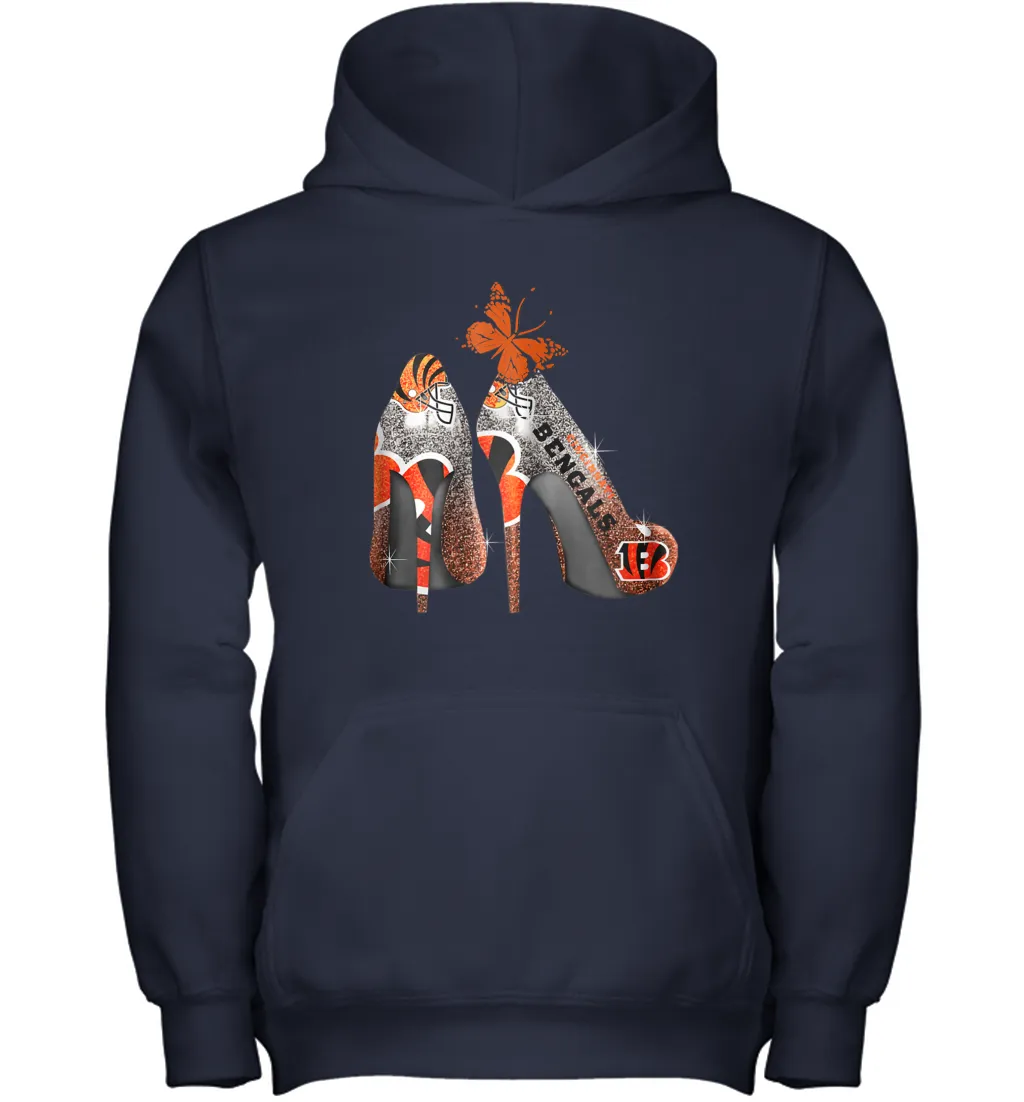 NFL Cincinnati Bengals Rhinestone High Heels Youth Hoodie