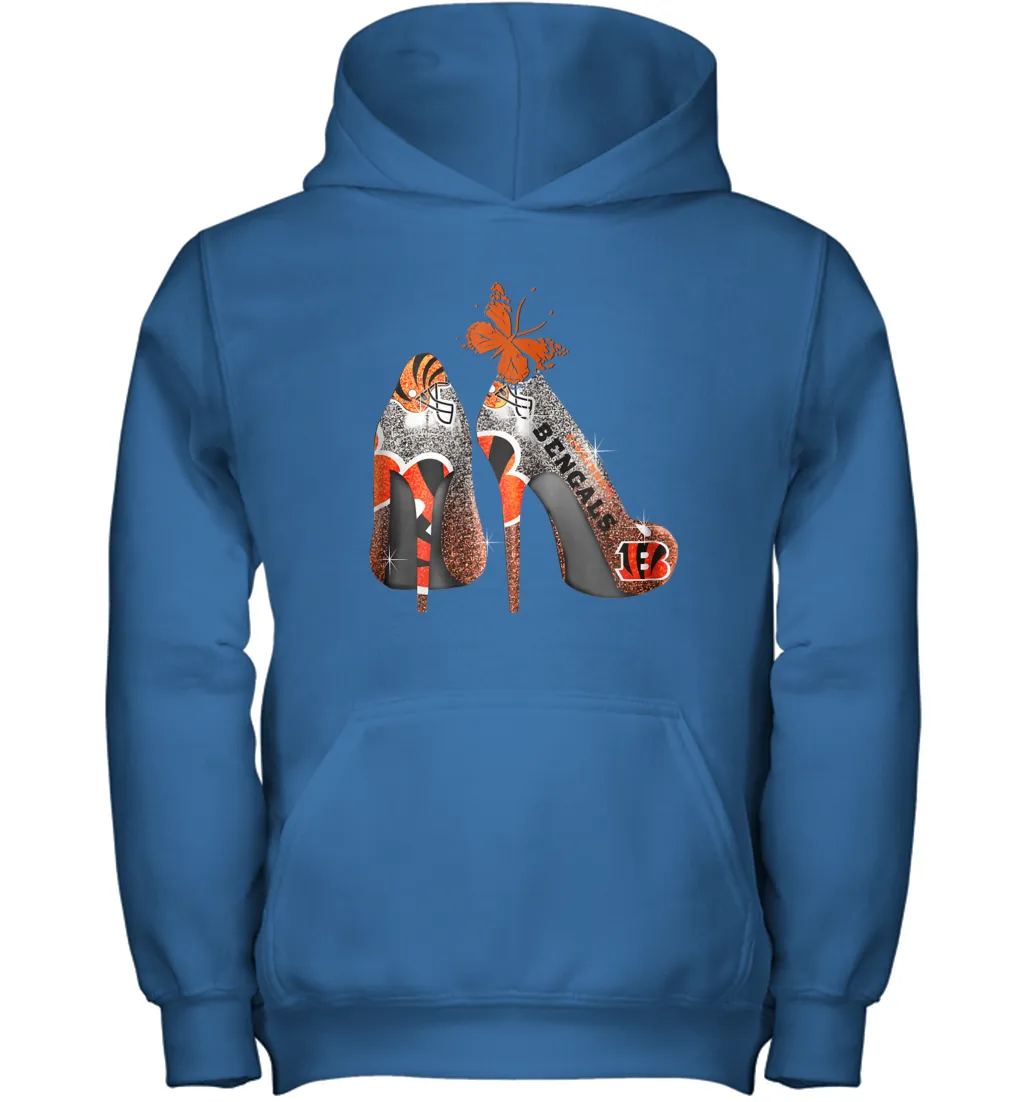 NFL Cincinnati Bengals Rhinestone High Heels Youth Hoodie