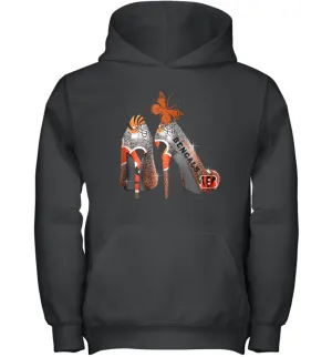 NFL Cincinnati Bengals Rhinestone High Heels Youth Hoodie