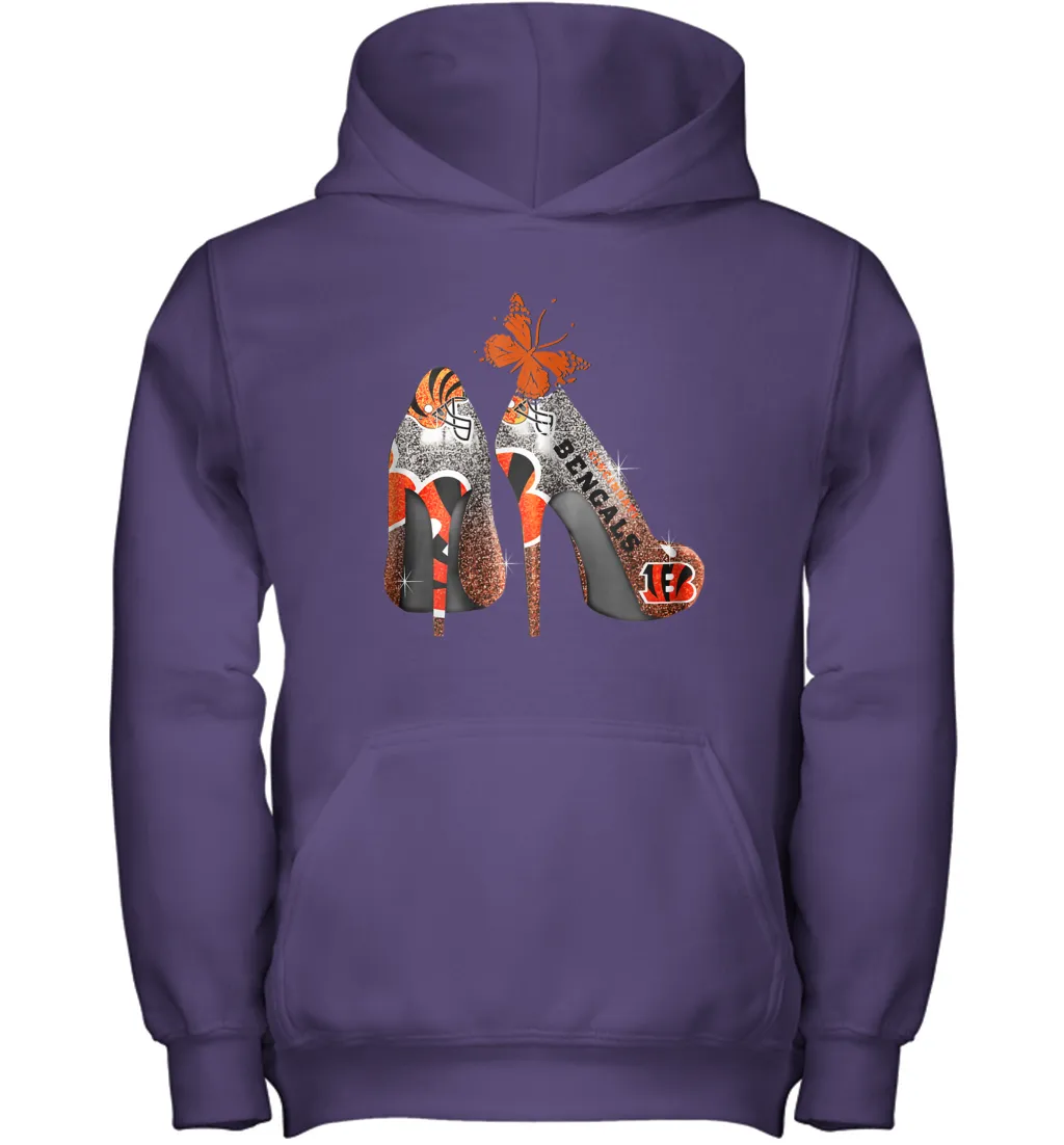 NFL Cincinnati Bengals Rhinestone High Heels Youth Hoodie
