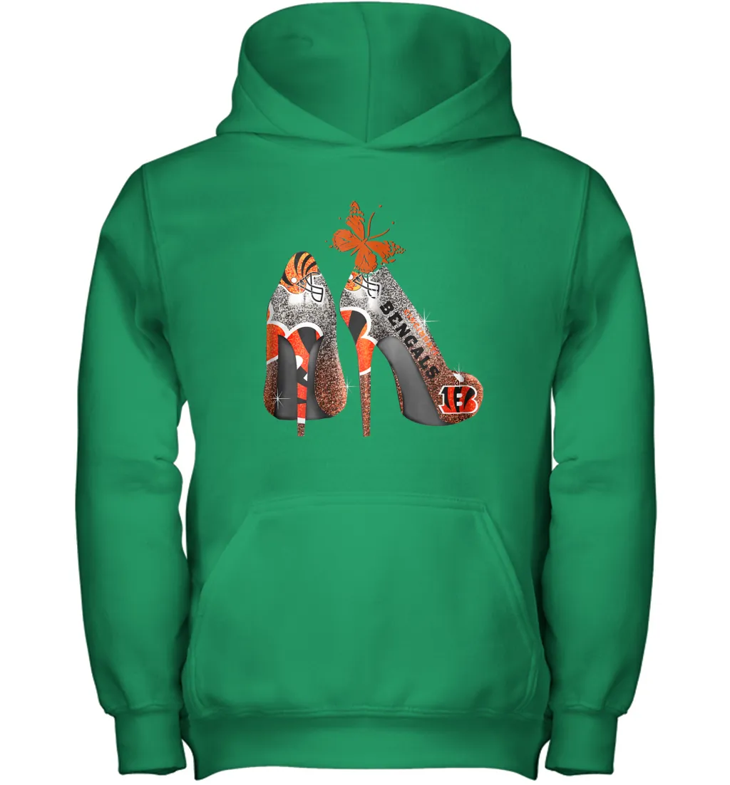 NFL Cincinnati Bengals Rhinestone High Heels Youth Hoodie