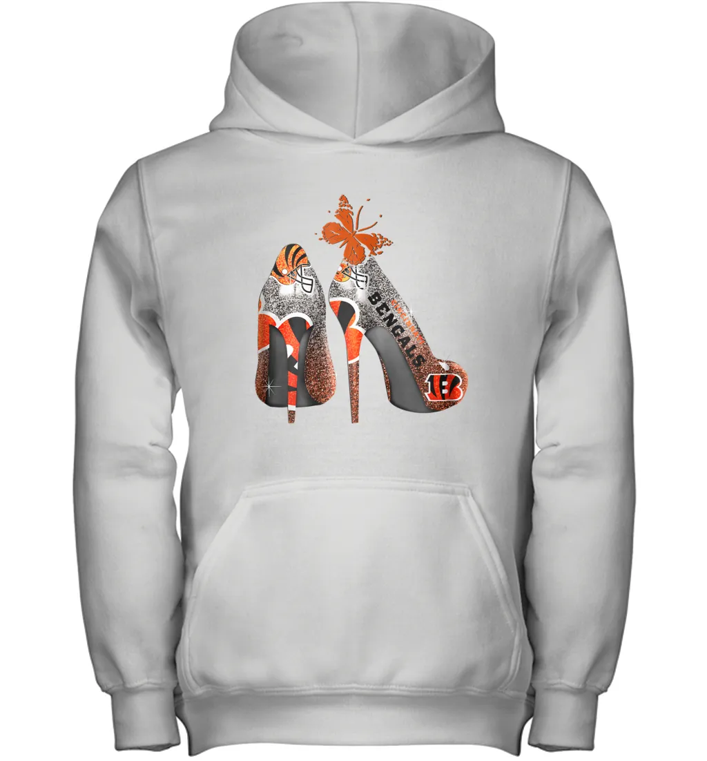 NFL Cincinnati Bengals Rhinestone High Heels Youth Hoodie