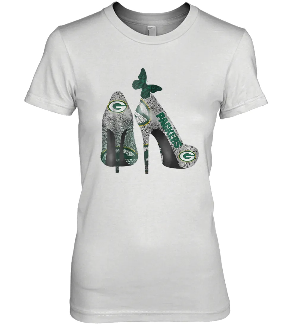 NFL Green Bay Packers Rhinestone High Heels Women's The Boyfriend Tee