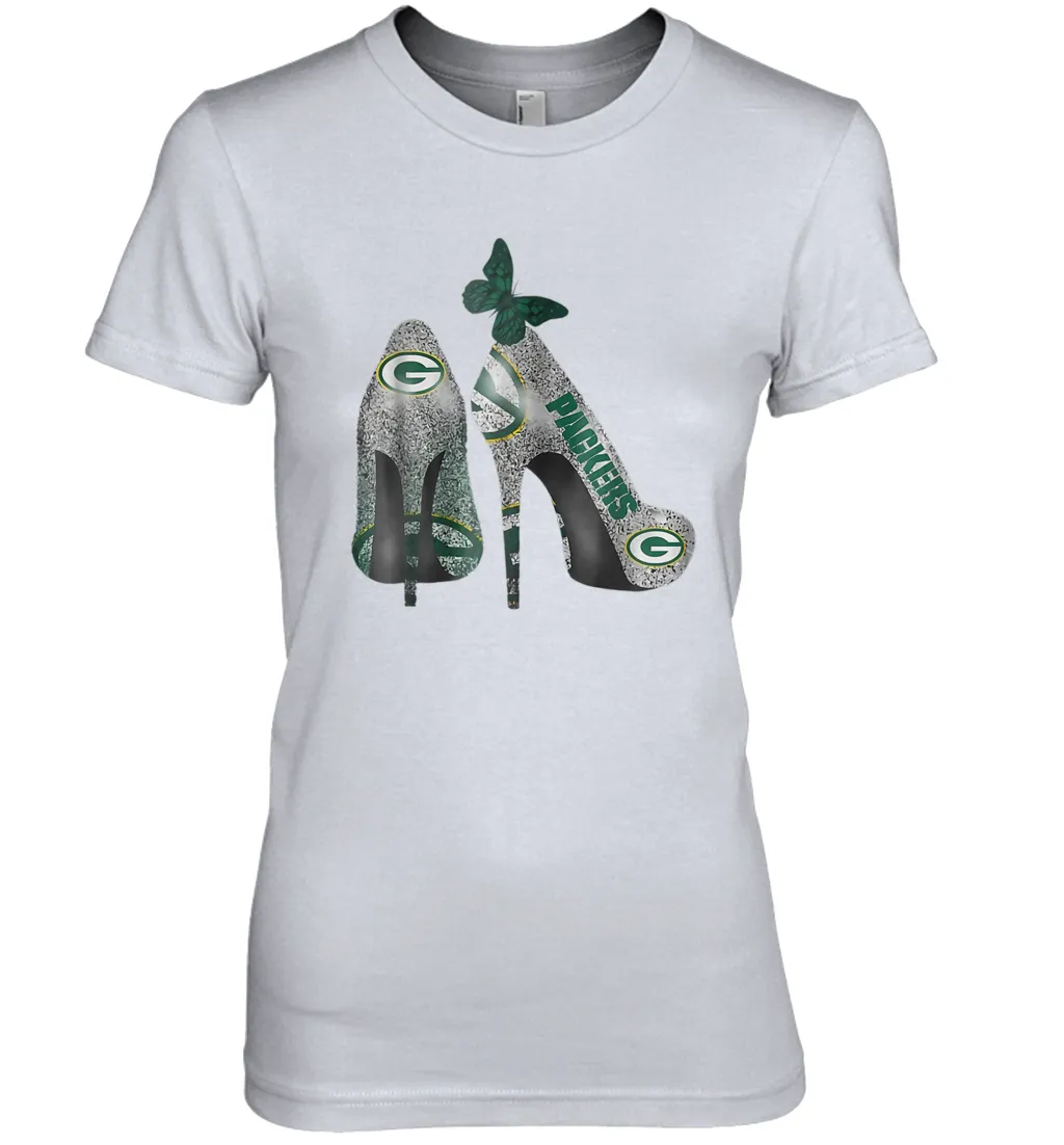 NFL Green Bay Packers Rhinestone High Heels Women's The Boyfriend Tee