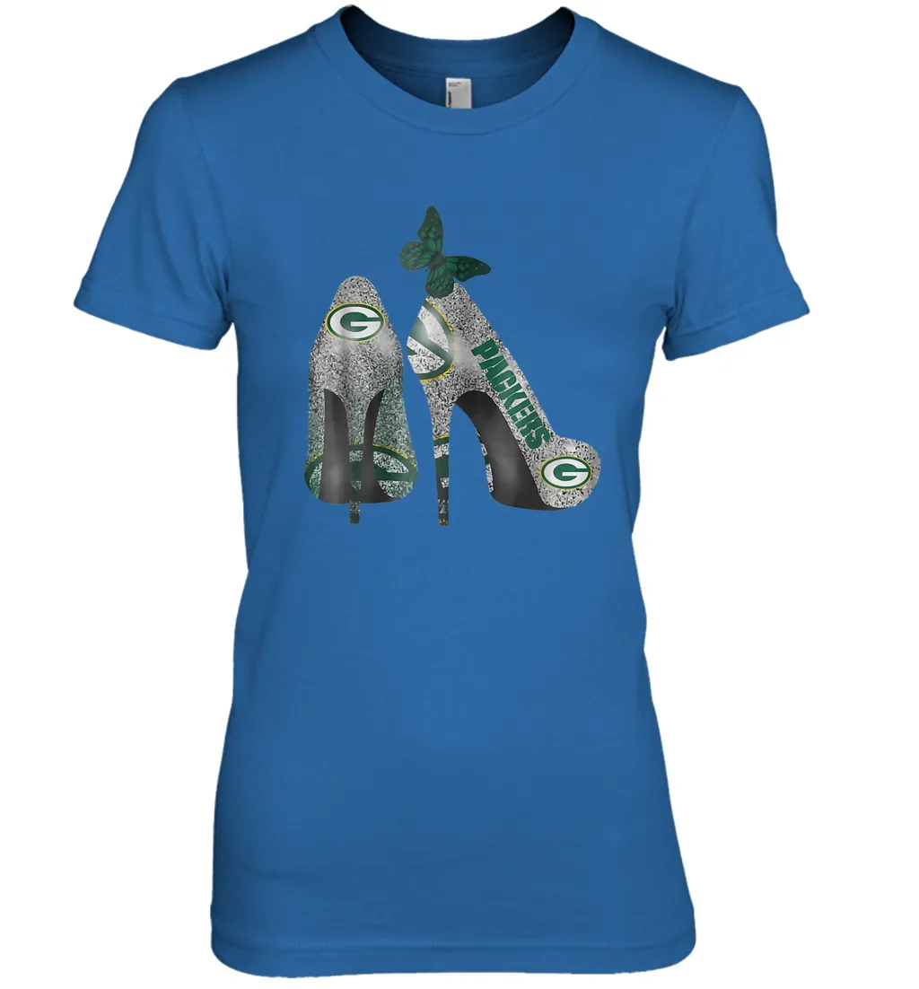 NFL Green Bay Packers Rhinestone High Heels Women's The Boyfriend Tee