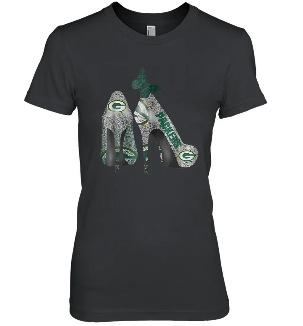 NFL Green Bay Packers Rhinestone High Heels Women's The Boyfriend Tee