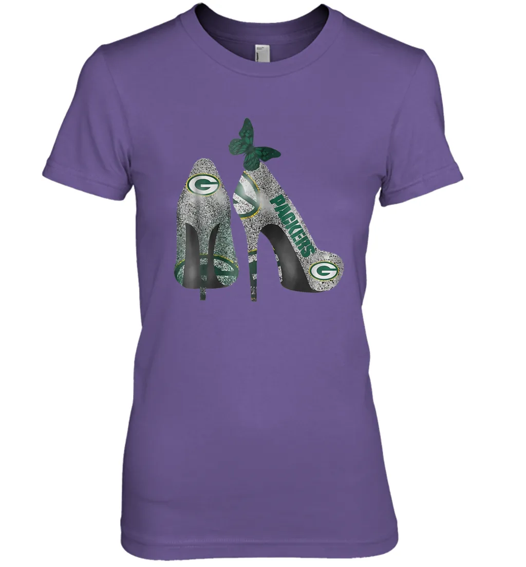 NFL Green Bay Packers Rhinestone High Heels Women's The Boyfriend Tee
