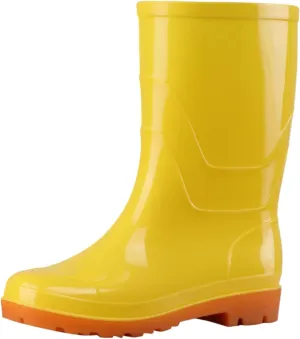 NLOMOCT Rain Boots Women Wide Calf Comfort Lightweight Waterproof Garden Boots Platform Rubber Chelsea Ankle Rain Boots