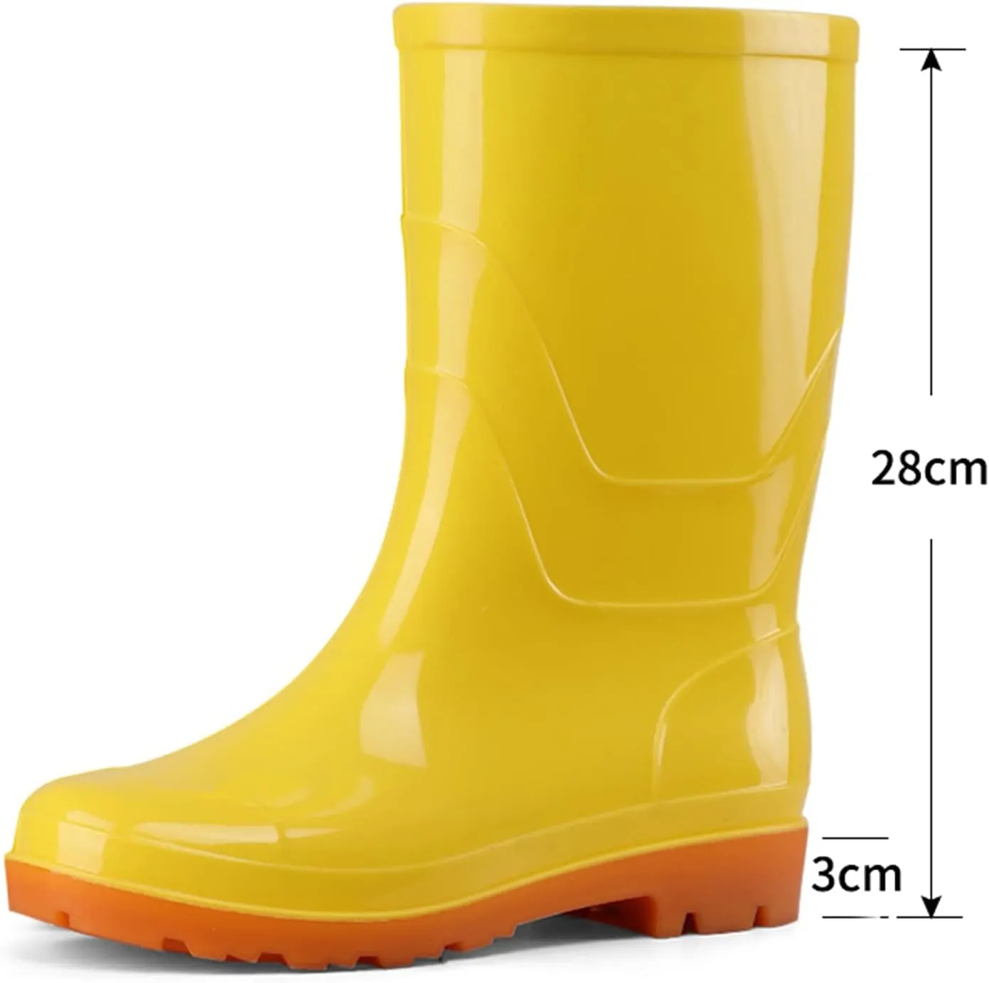 NLOMOCT Rain Boots Women Wide Calf Comfort Lightweight Waterproof Garden Boots Platform Rubber Chelsea Ankle Rain Boots