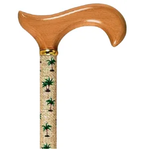 Non-Folding Palm Design Aluminum Adjustable With Derby Handle