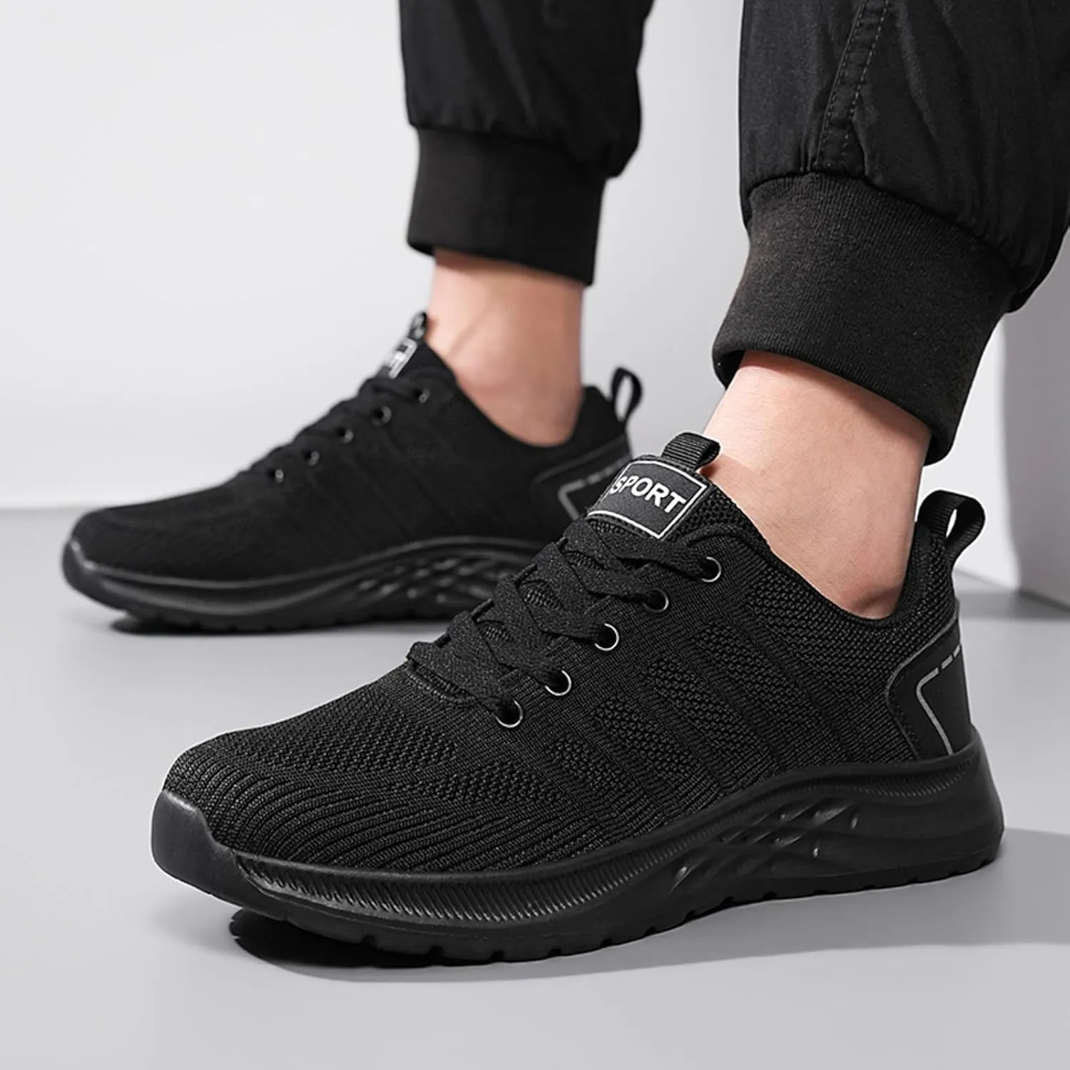 Non Slip Work Sport Shoes for Men Recovery Air Athletic Running Tennis Shoe Lightweight Diabetic Shoes for Men