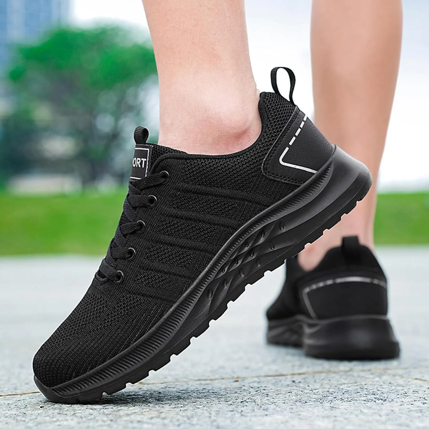Non Slip Work Sport Shoes for Men Recovery Air Athletic Running Tennis Shoe Lightweight Diabetic Shoes for Men
