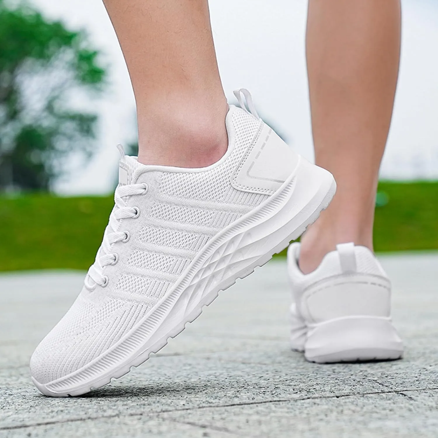 Non Slip Work Sport Shoes for Men Recovery Air Athletic Running Tennis Shoe Lightweight Diabetic Shoes for Men
