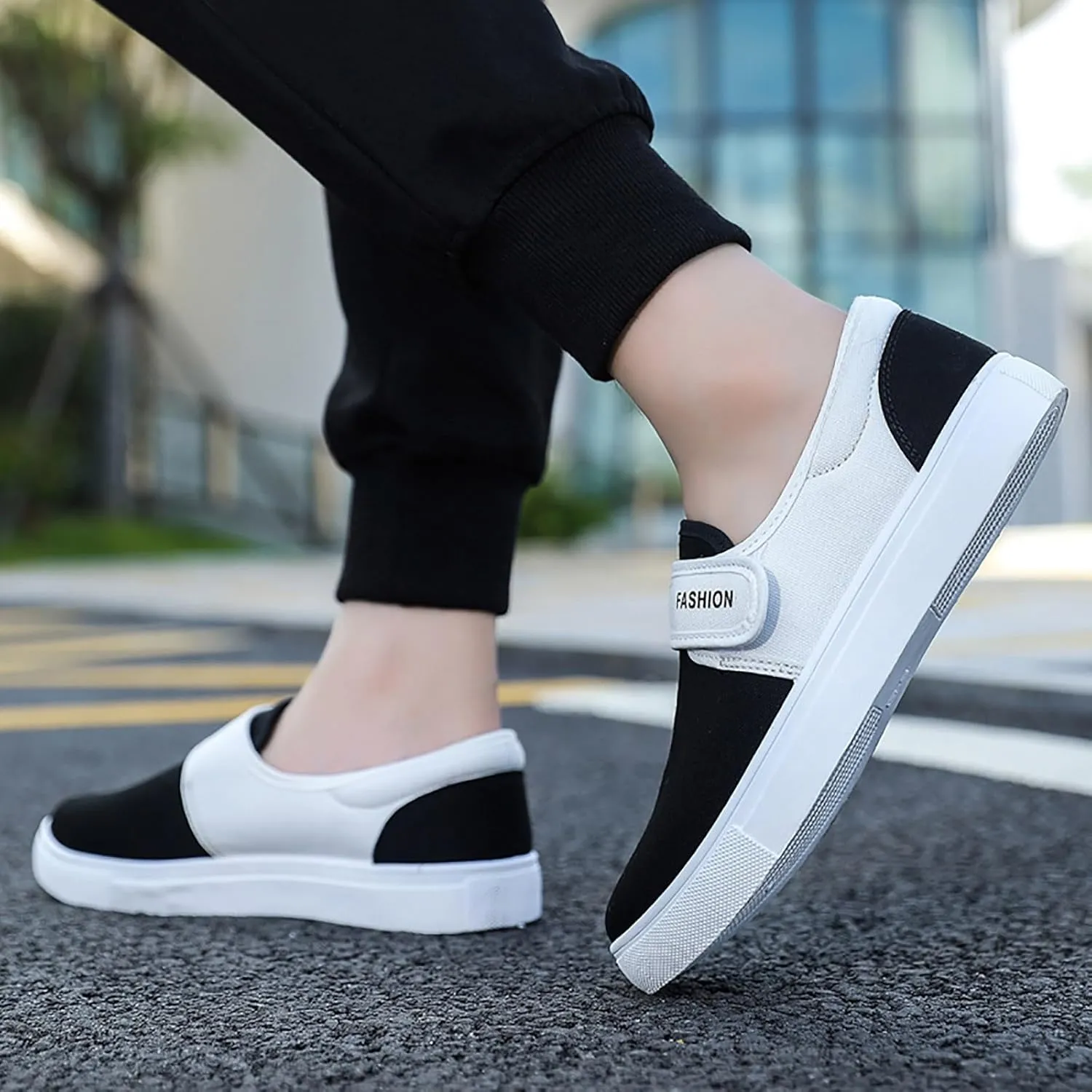Non Slip Work Sport Shoes for Men Slip On Lightweight Breathable Fashion Sneaker Arch Support Plantar Fasciitis