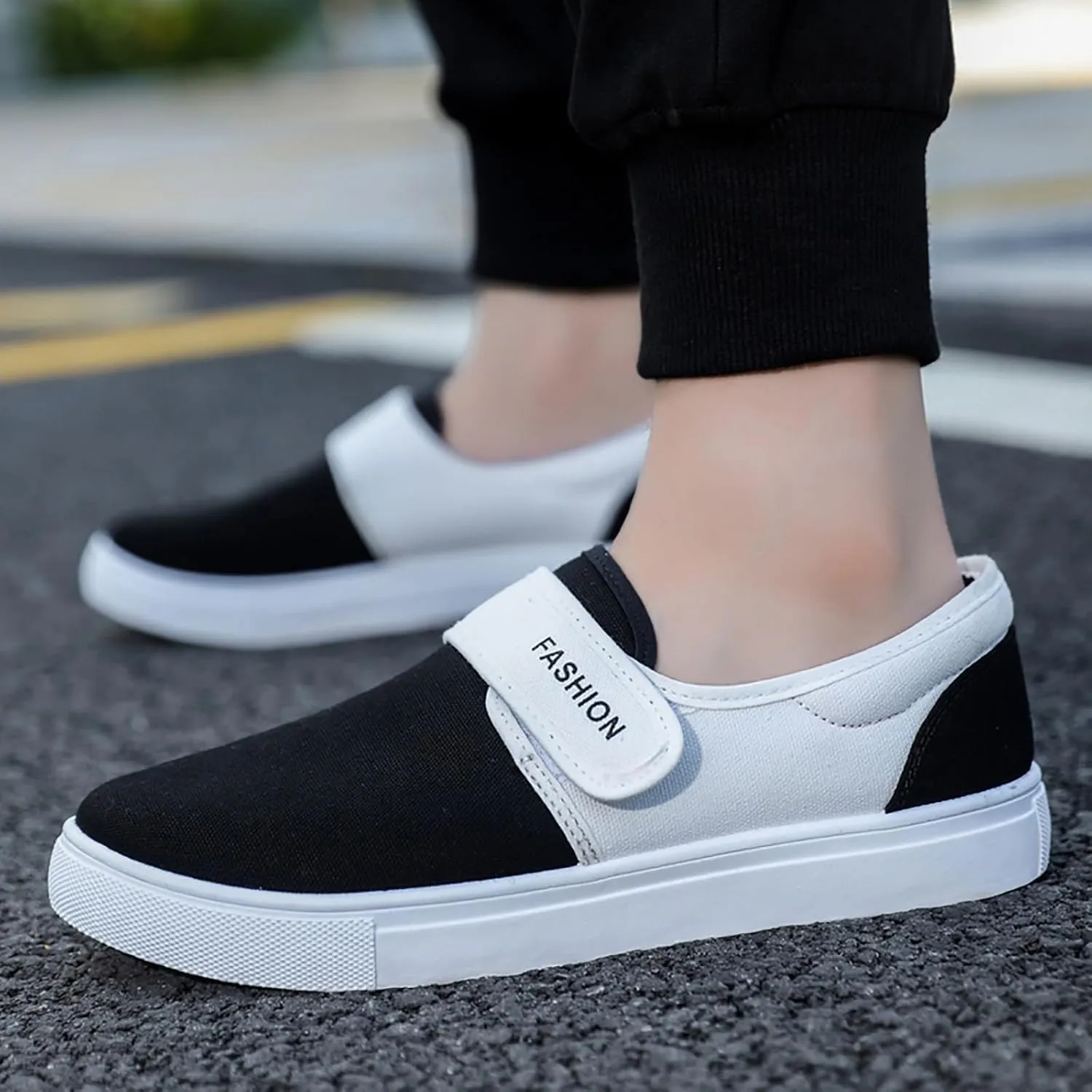Non Slip Work Sport Shoes for Men Slip On Lightweight Breathable Fashion Sneaker Arch Support Plantar Fasciitis