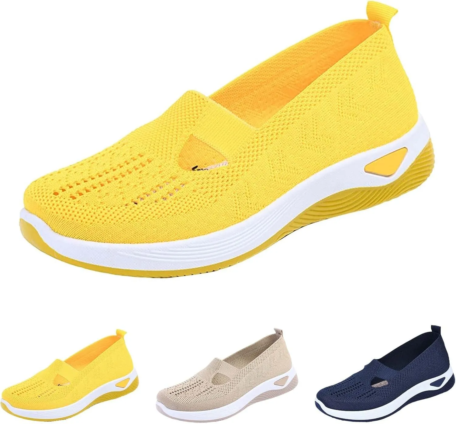 Orthopedic Shoes for Women Breathable Soft Slip On Mens Dress Shoes Lightweight Business Casual Shoes Wedge Sneakers Slip On Tennis Shoe Loafers Dress Shoe