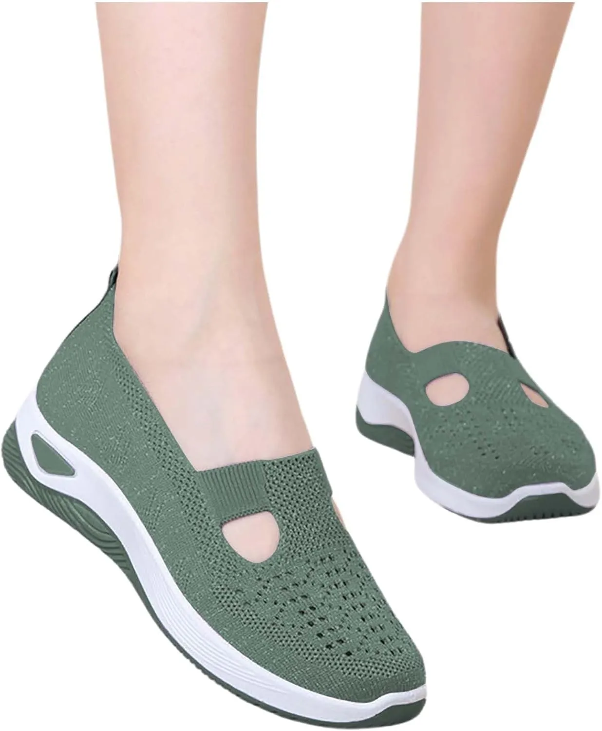 Orthopedic Shoes for Women Breathable Soft Slip On Slip On Shoes Women Mesh Casual Tennis Shoes Platform Sneakers Red Tennis Shoe Trainers Shoe