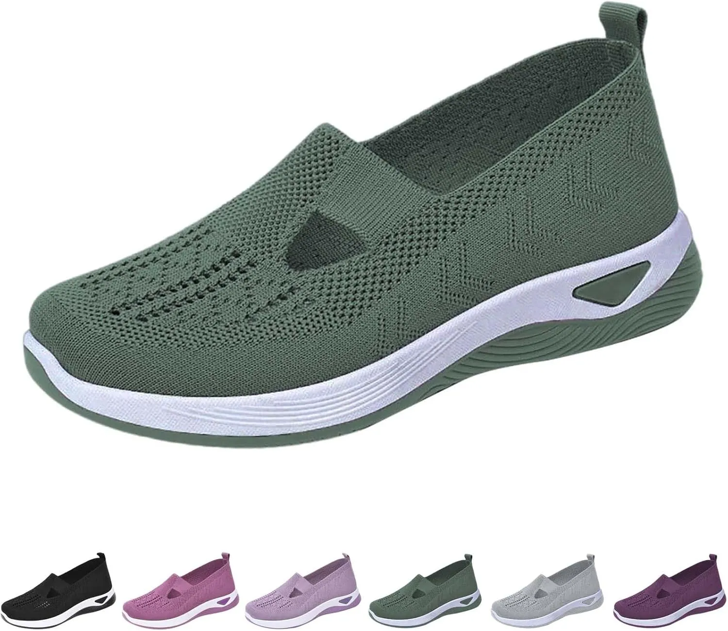 Orthopedic Shoes for Women Breathable Soft Slip On Slip On Shoes Women Mesh Casual Tennis Shoes Platform Sneakers Red Tennis Shoe Trainers Shoe