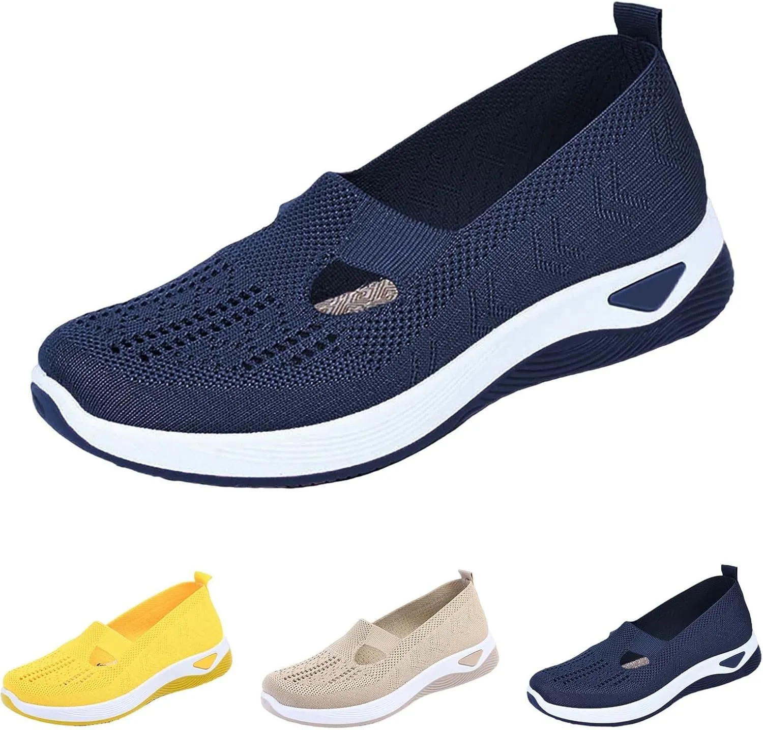 Orthopedic Shoes for Women Woven Orthopedic Mens Tennis Shoes Jogging Dress Casual Shoes Women's Fashion Sneakers Slip On Tennis Shoe Loafers Casual Slip On