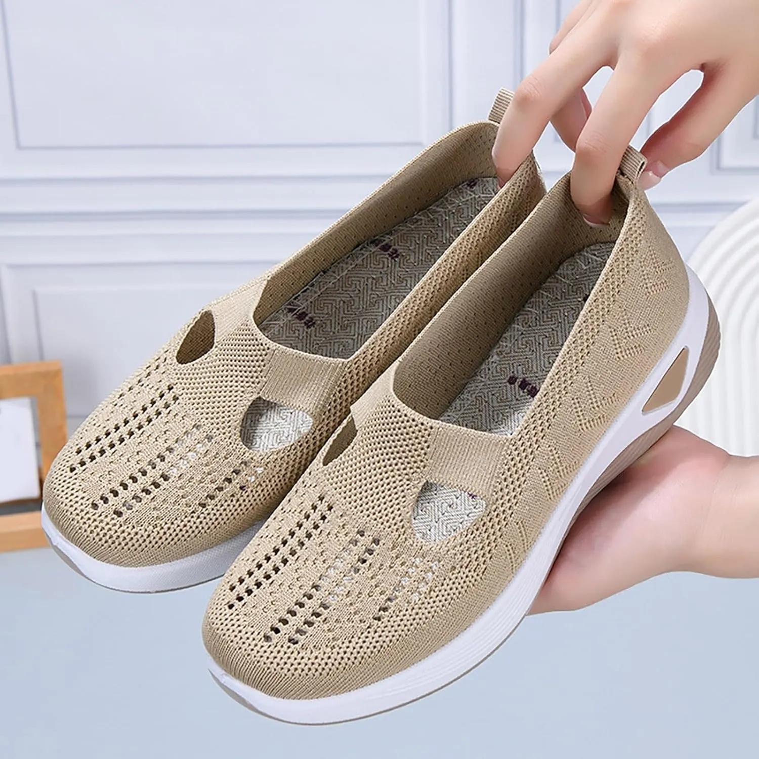 Orthopedic Shoes for Women Woven Orthopedic Mens Tennis Shoes Jogging Dress Casual Shoes Women's Fashion Sneakers Slip On Tennis Shoe Loafers Casual Slip On