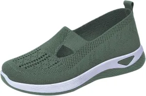 Orthopedic Shoes for Women Woven Slip on Walking Slip On Shoes Women Flat Feet Women's Shoes Casual Platform Sneakers Red Tennis Shoe Trainers Shoe