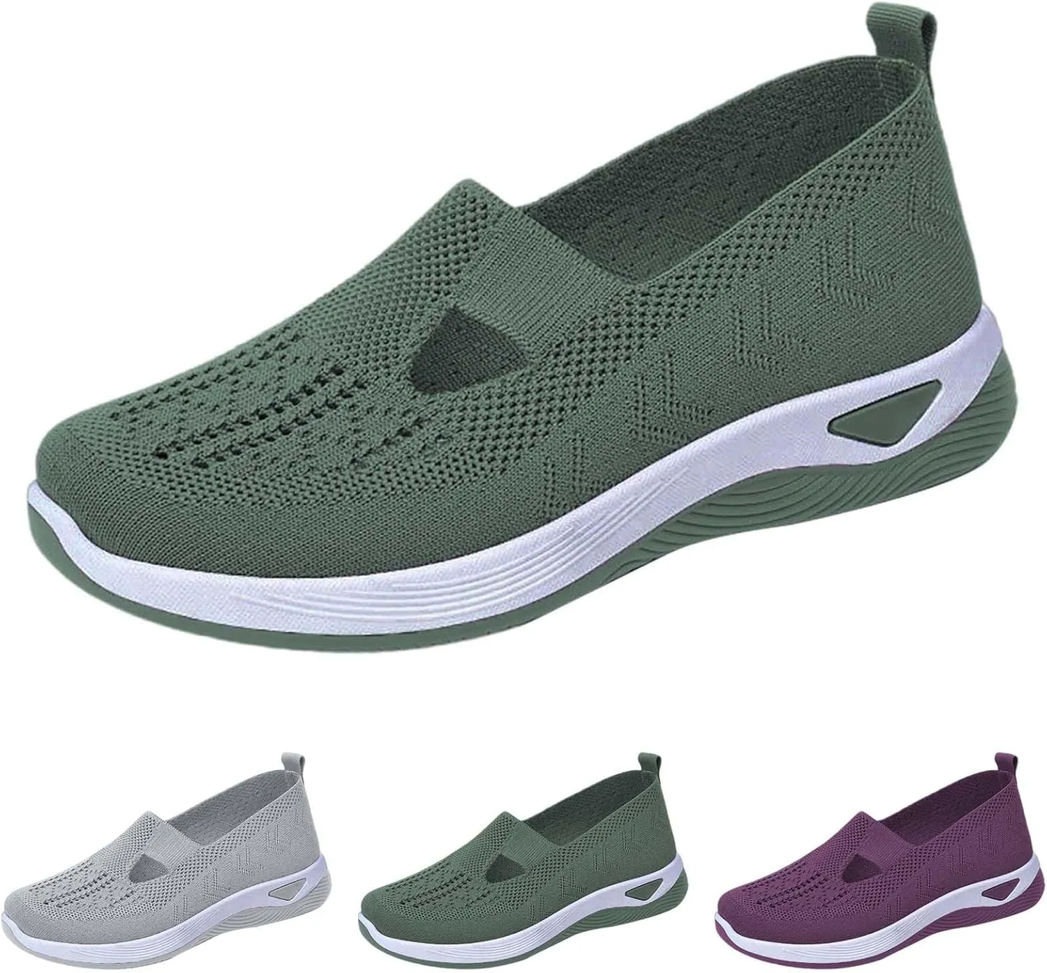 Orthopedic Shoes for Women Woven Slip on Walking Slip On Shoes Women Flat Feet Women's Shoes Casual Platform Sneakers Red Tennis Shoe Trainers Shoe