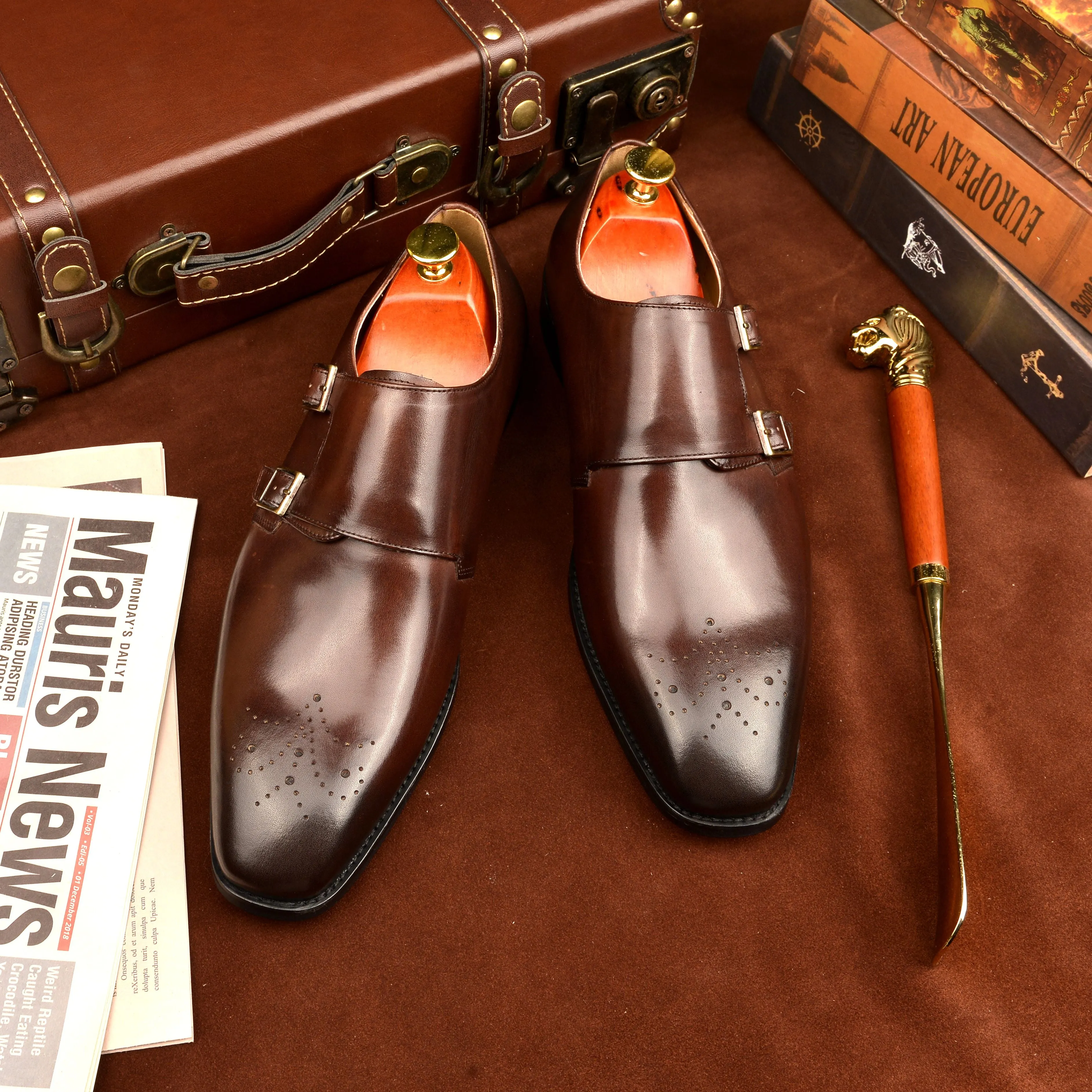 Ostranuxe Classic Monk Shoes
