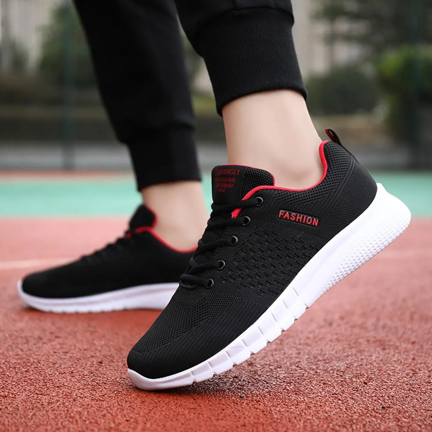 Outdoor Jogging Sneaker for Men Comfortable Breathable Stretch Canvas Slip On Sneaker Comfortable Stretch Shoes