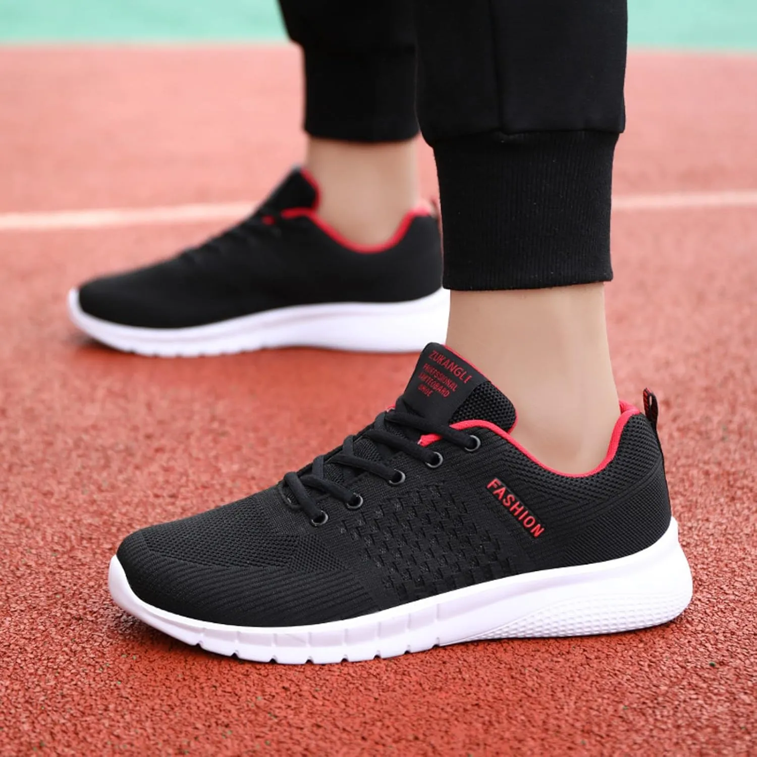 Outdoor Jogging Sneaker for Men Comfortable Breathable Stretch Canvas Slip On Sneaker Comfortable Stretch Shoes